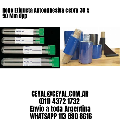 Rollo Etiqueta Autoadhesiva cebra 30 x 90 Mm Opp