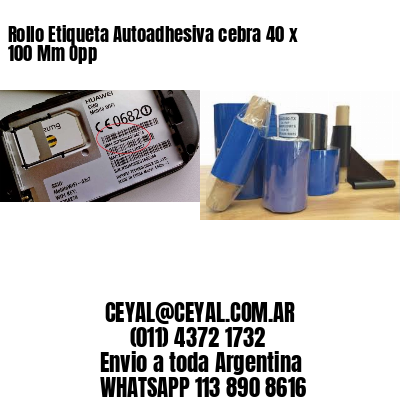 Rollo Etiqueta Autoadhesiva cebra 40 x 100 Mm Opp