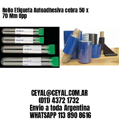 Rollo Etiqueta Autoadhesiva cebra 50 x 70 Mm Opp