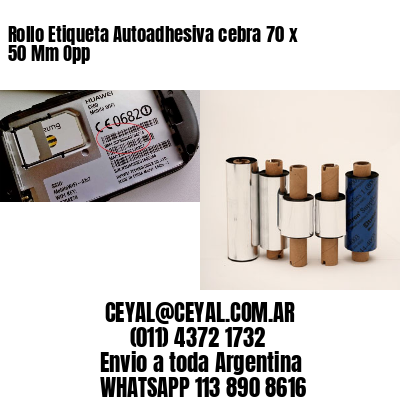 Rollo Etiqueta Autoadhesiva cebra 70 x 50 Mm Opp