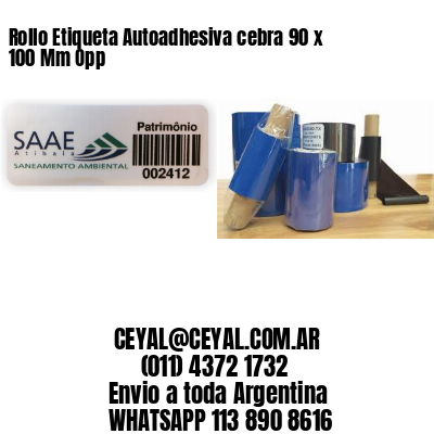 Rollo Etiqueta Autoadhesiva cebra 90 x 100 Mm Opp
