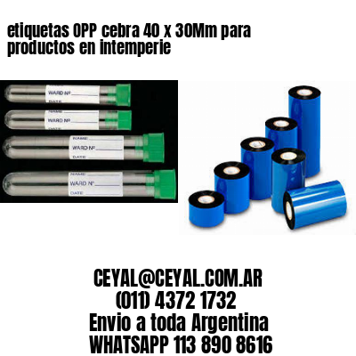 etiquetas OPP cebra 40 x 30Mm para productos en intemperie