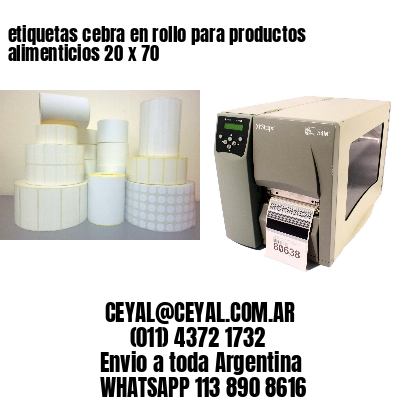 etiquetas cebra en rollo para productos alimenticios 20 x 70