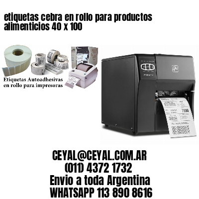 etiquetas cebra en rollo para productos alimenticios 40 x 100