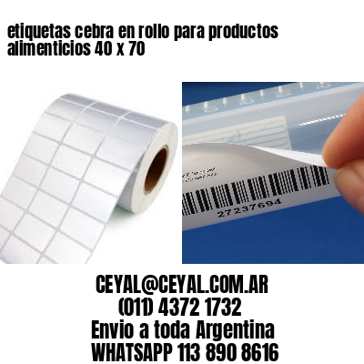 etiquetas cebra en rollo para productos alimenticios 40 x 70