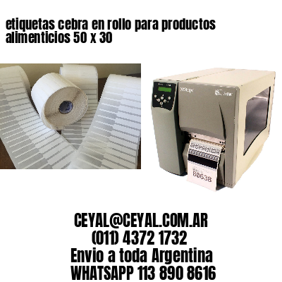 etiquetas cebra en rollo para productos alimenticios 50 x 30