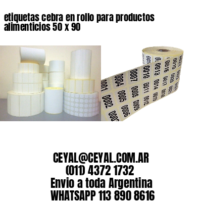 etiquetas cebra en rollo para productos alimenticios 50 x 90