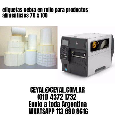 etiquetas cebra en rollo para productos alimenticios 70 x 100