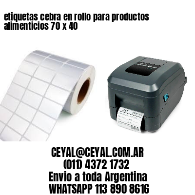 etiquetas cebra en rollo para productos alimenticios 70 x 40
