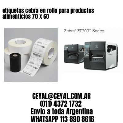 etiquetas cebra en rollo para productos alimenticios 70 x 60