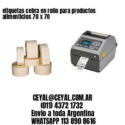 etiquetas cebra en rollo para productos alimenticios 70 x 70