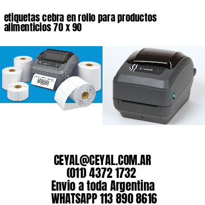 etiquetas cebra en rollo para productos alimenticios 70 x 90