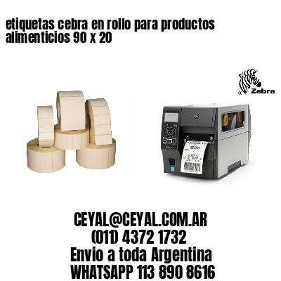 etiquetas cebra en rollo para productos alimenticios 90 x 20