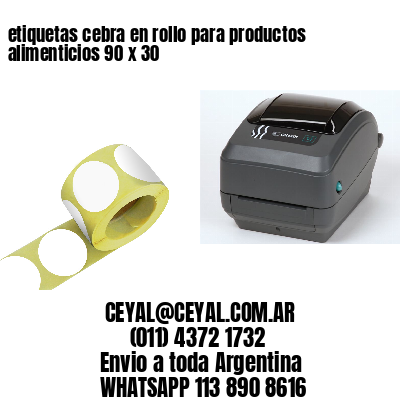 etiquetas cebra en rollo para productos alimenticios 90 x 30