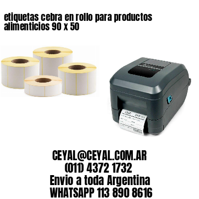 etiquetas cebra en rollo para productos alimenticios 90 x 50