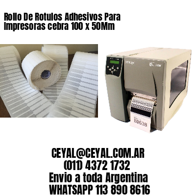 Rollo De Rotulos Adhesivos Para Impresoras cebra 100 x 50Mm