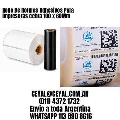 Rollo De Rotulos Adhesivos Para Impresoras cebra 100 x 60Mm