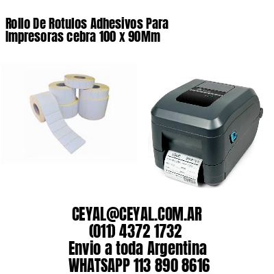 Rollo De Rotulos Adhesivos Para Impresoras cebra 100 x 90Mm