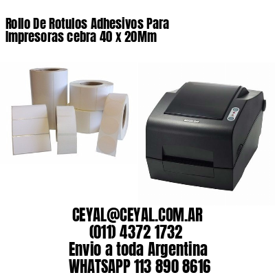 Rollo De Rotulos Adhesivos Para Impresoras cebra 40 x 20Mm