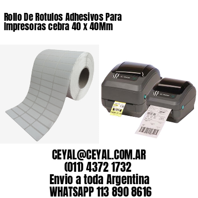 Rollo De Rotulos Adhesivos Para Impresoras cebra 40 x 40Mm