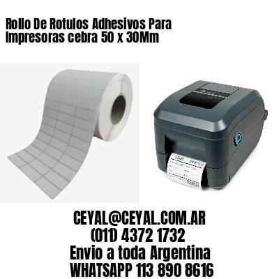 Rollo De Rotulos Adhesivos Para Impresoras cebra 50 x 30Mm