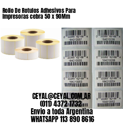 Rollo De Rotulos Adhesivos Para Impresoras cebra 50 x 90Mm