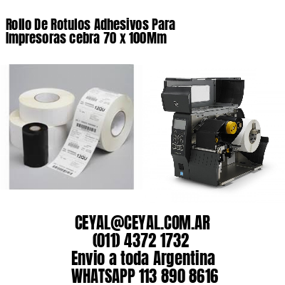 Rollo De Rotulos Adhesivos Para Impresoras cebra 70 x 100Mm