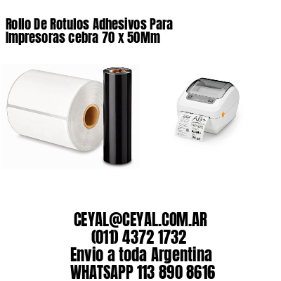 Rollo De Rotulos Adhesivos Para Impresoras cebra 70 x 50Mm