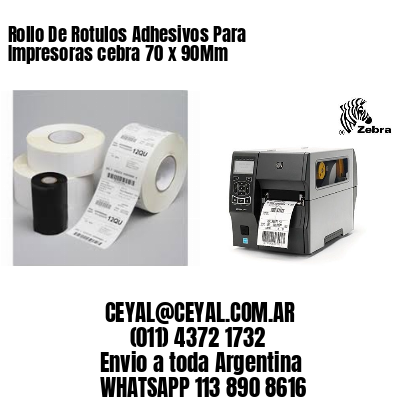 Rollo De Rotulos Adhesivos Para Impresoras cebra 70 x 90Mm