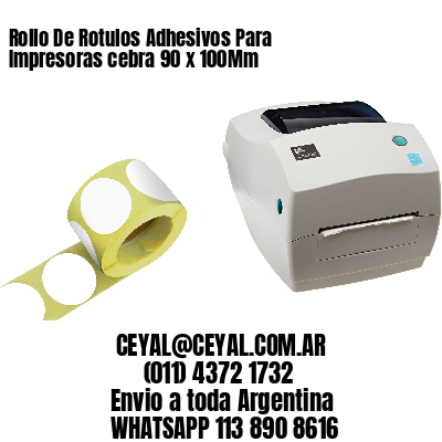 Rollo De Rotulos Adhesivos Para Impresoras cebra 90 x 100Mm