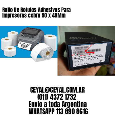 Rollo De Rotulos Adhesivos Para Impresoras cebra 90 x 40Mm