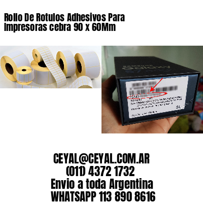 Rollo De Rotulos Adhesivos Para Impresoras cebra 90 x 60Mm