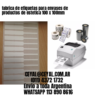 fabrica de etiquetas para envases de productos de estetica 100 x 100mm