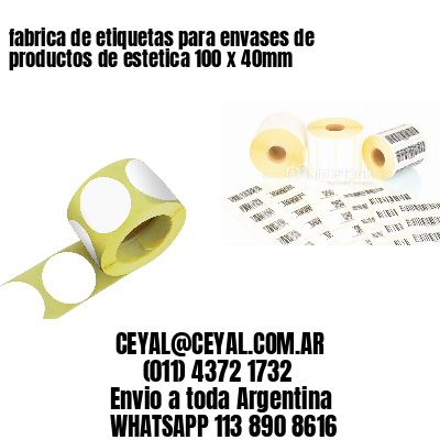 fabrica de etiquetas para envases de productos de estetica 100 x 40mm