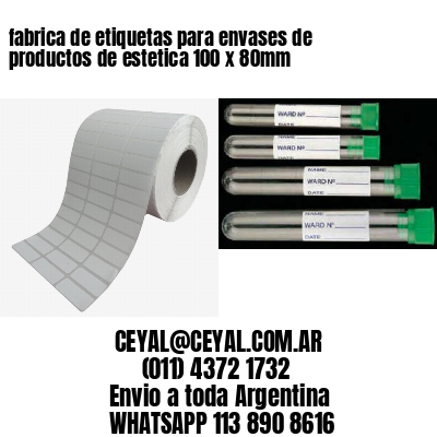 fabrica de etiquetas para envases de productos de estetica 100 x 80mm