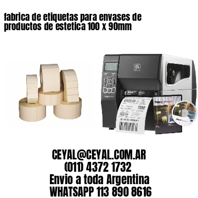 fabrica de etiquetas para envases de productos de estetica 100 x 90mm