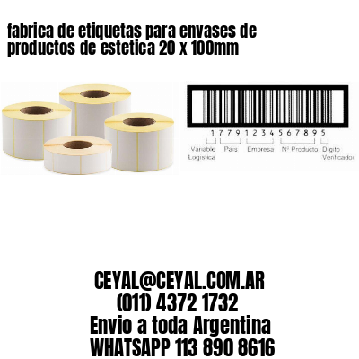 fabrica de etiquetas para envases de productos de estetica 20 x 100mm