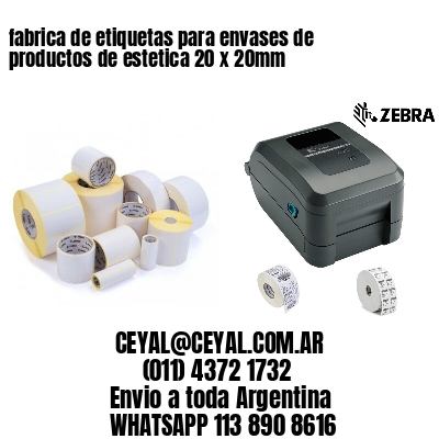 fabrica de etiquetas para envases de productos de estetica 20 x 20mm