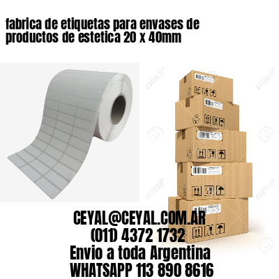 fabrica de etiquetas para envases de productos de estetica 20 x 40mm