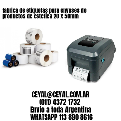 fabrica de etiquetas para envases de productos de estetica 20 x 50mm