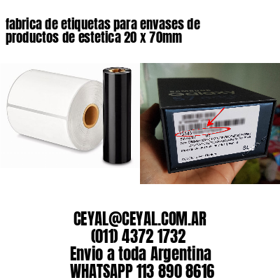 fabrica de etiquetas para envases de productos de estetica 20 x 70mm