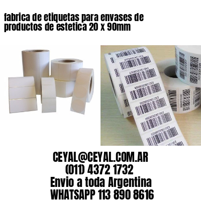 fabrica de etiquetas para envases de productos de estetica 20 x 90mm