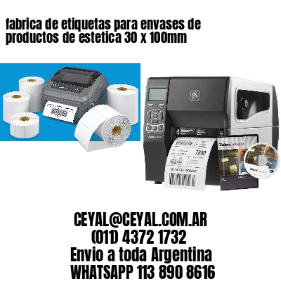 fabrica de etiquetas para envases de productos de estetica 30 x 100mm