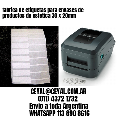 fabrica de etiquetas para envases de productos de estetica 30 x 20mm