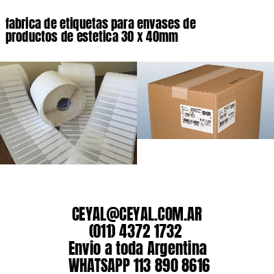 fabrica de etiquetas para envases de productos de estetica 30 x 40mm