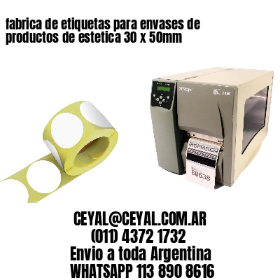 fabrica de etiquetas para envases de productos de estetica 30 x 50mm