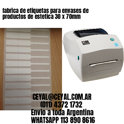 fabrica de etiquetas para envases de productos de estetica 30 x 70mm