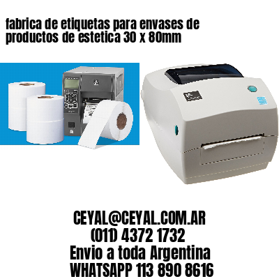 fabrica de etiquetas para envases de productos de estetica 30 x 80mm