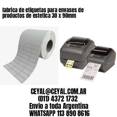 fabrica de etiquetas para envases de productos de estetica 30 x 90mm