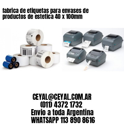 fabrica de etiquetas para envases de productos de estetica 40 x 100mm